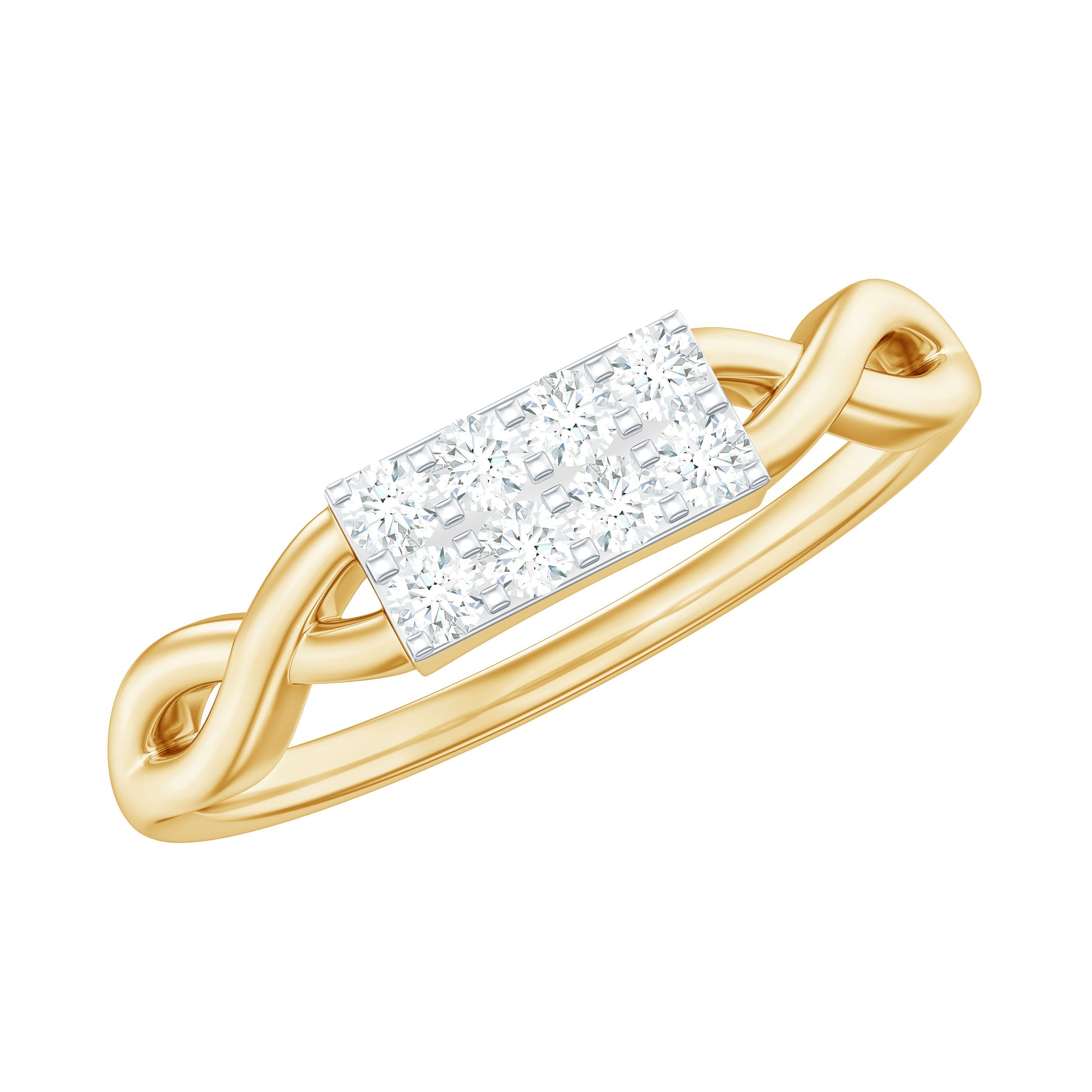 Contemporary Diamond Engagement Ring with Infinity Shank | Rings | Wiccan Center