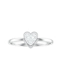 Certified Natural Diamond Heart Promise Ring