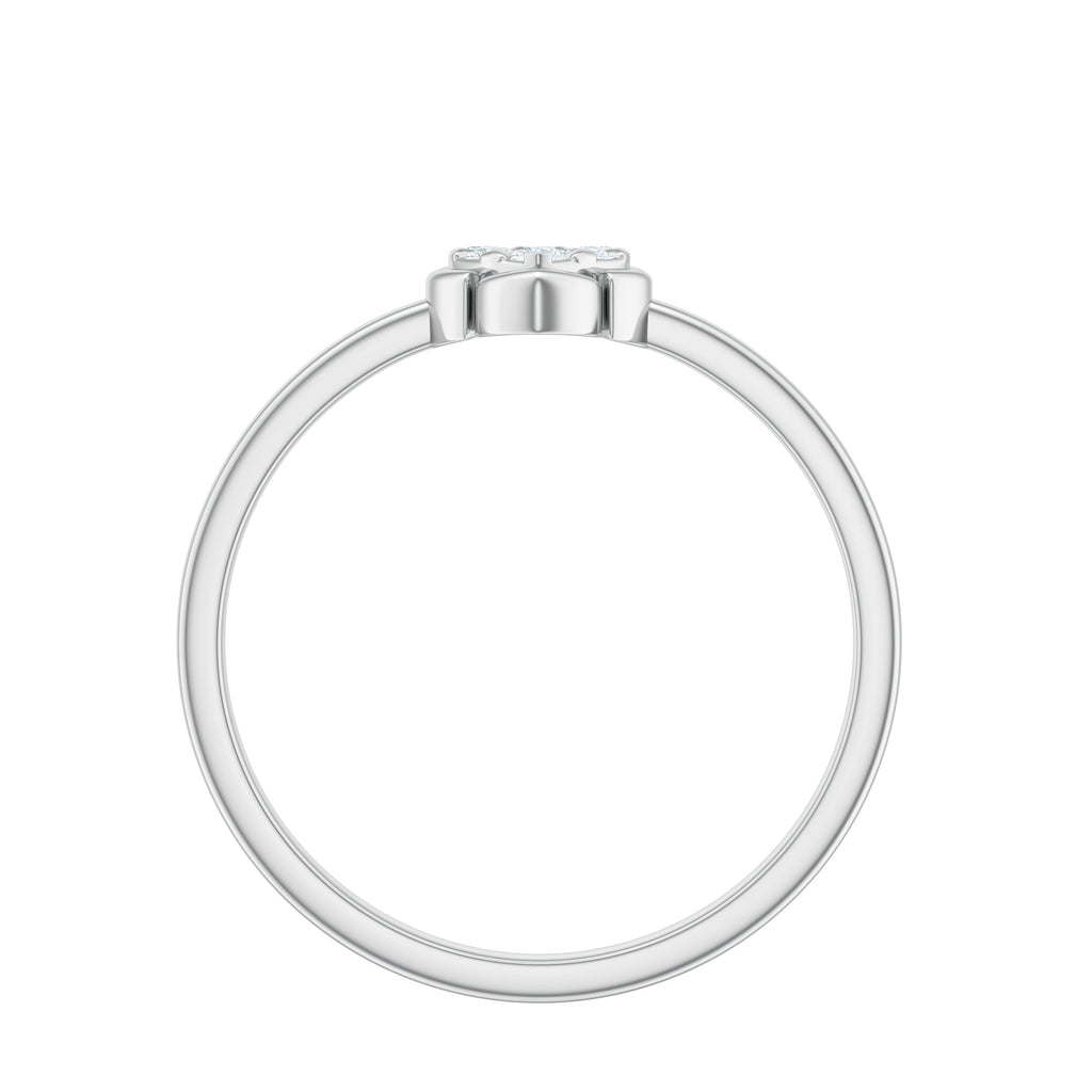 Certified Natural Diamond Heart Promise Ring
