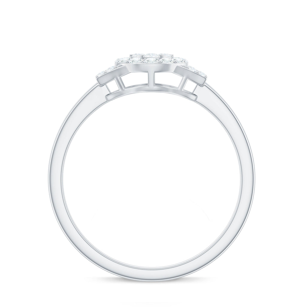 Real Diamond Engagement Ring with Halo