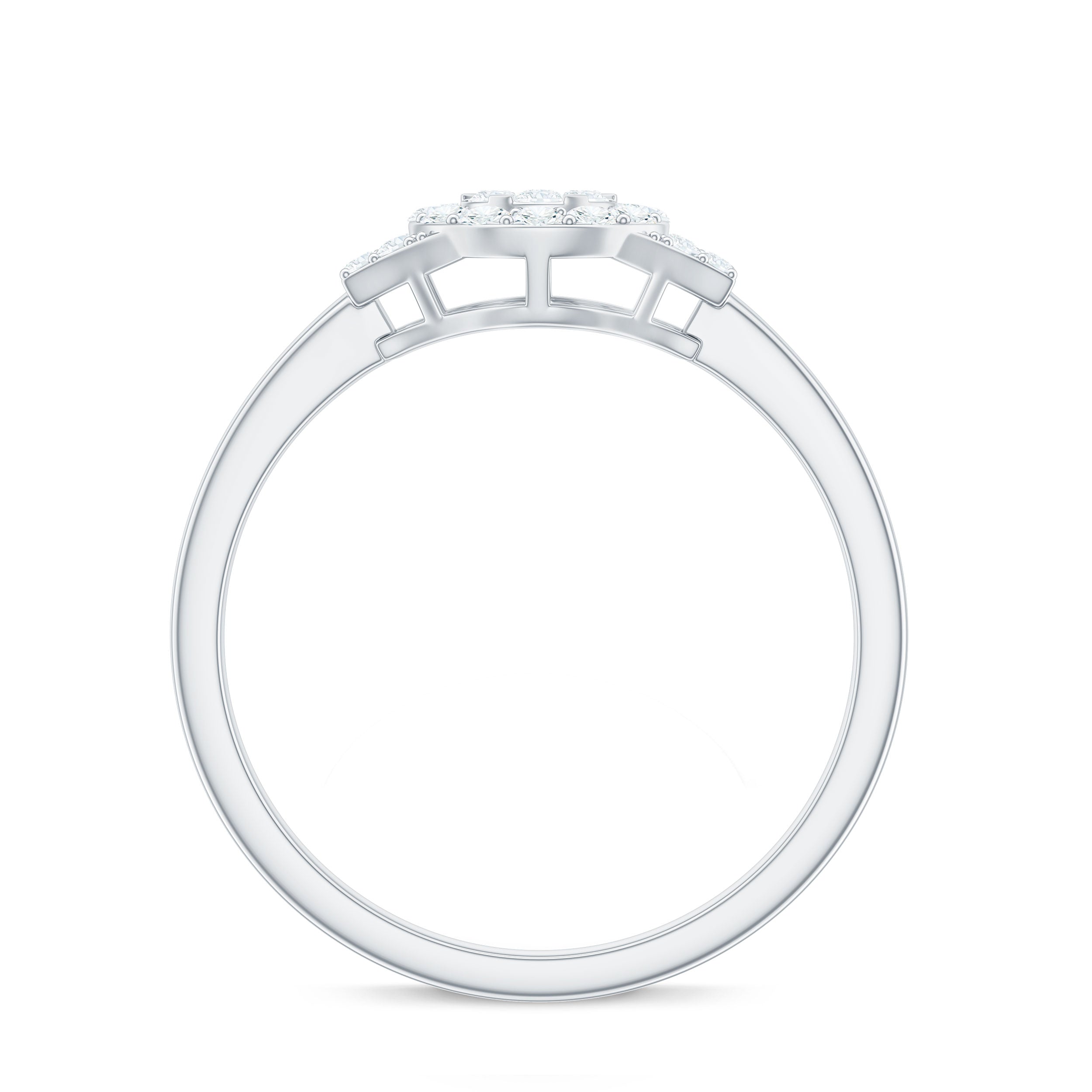 Real Diamond Engagement Ring with Halo