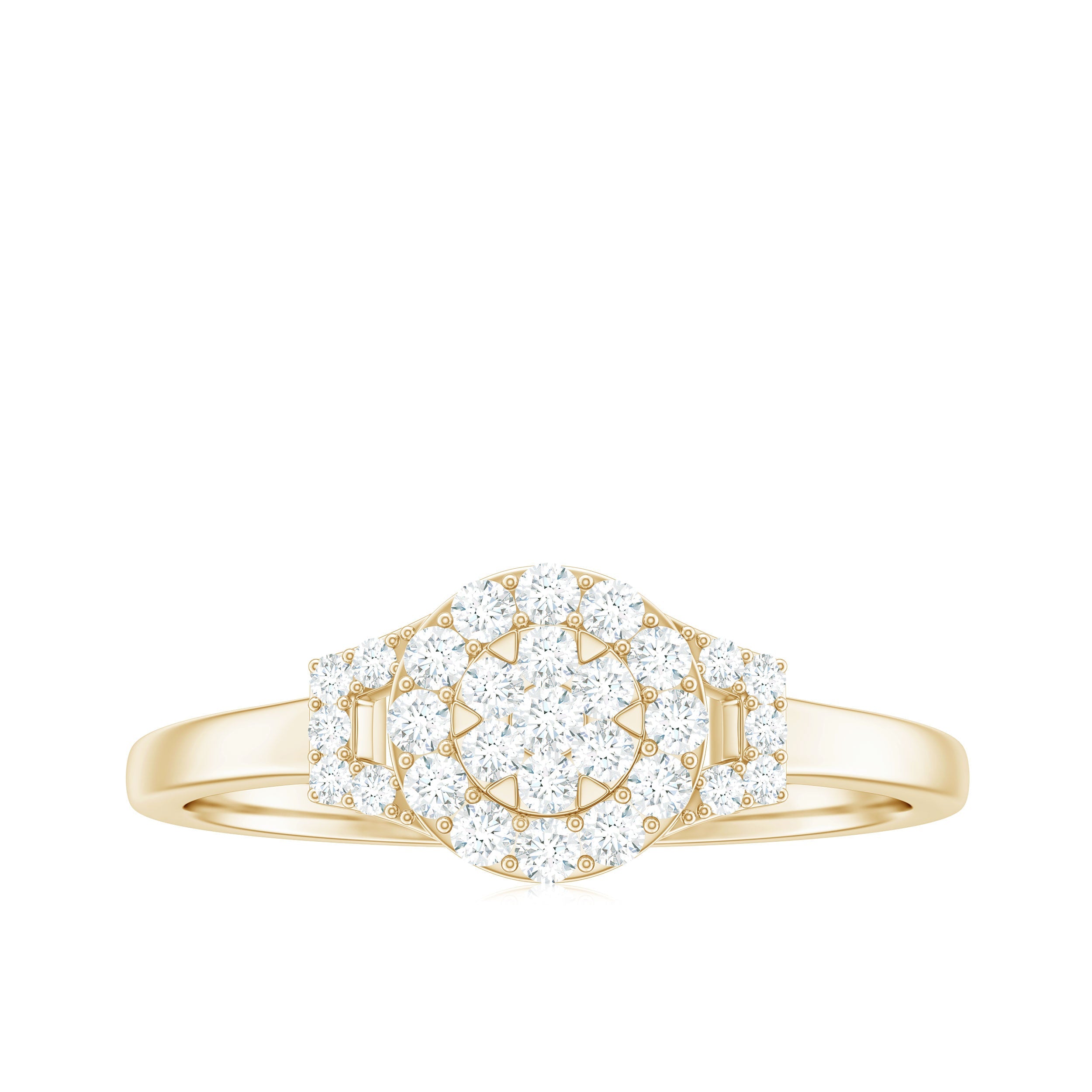 Real Diamond Engagement Ring with Halo