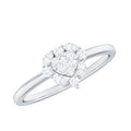 Minimal Diamond Heart Promise Ring for Valentines Day