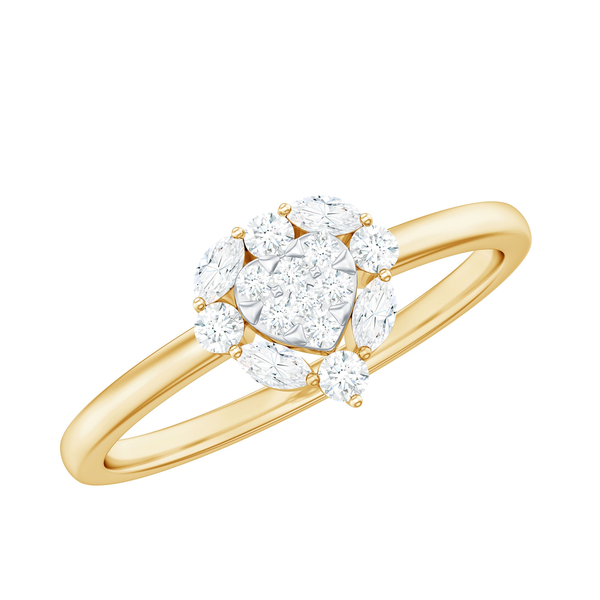 Minimal Diamond Heart Promise Ring for Valentines Day | Rings | Wiccan Center