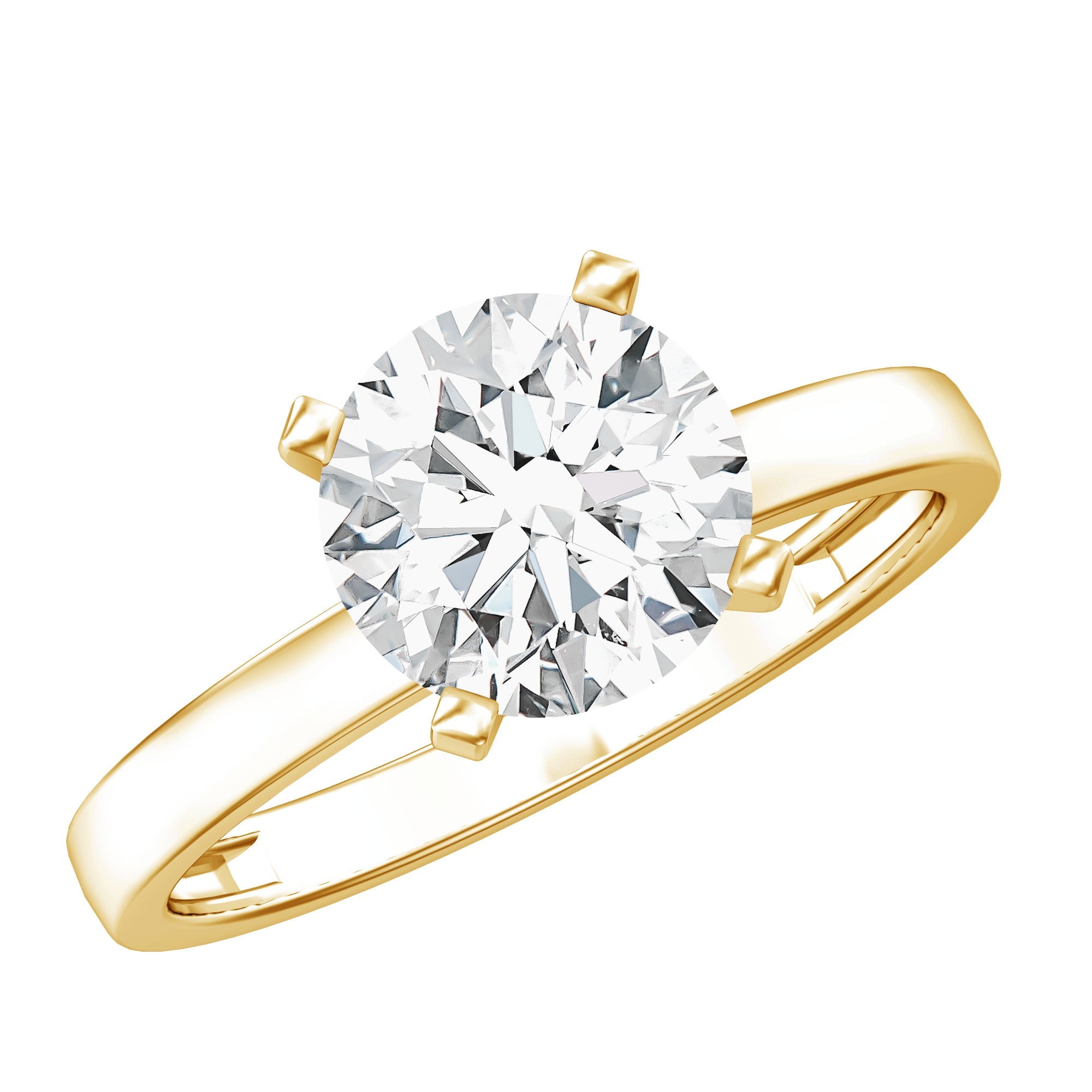 IGI Certified 3 CT Round Lab Grown Diamond Solitaire Engagement Ring | Rings | Wiccan Center