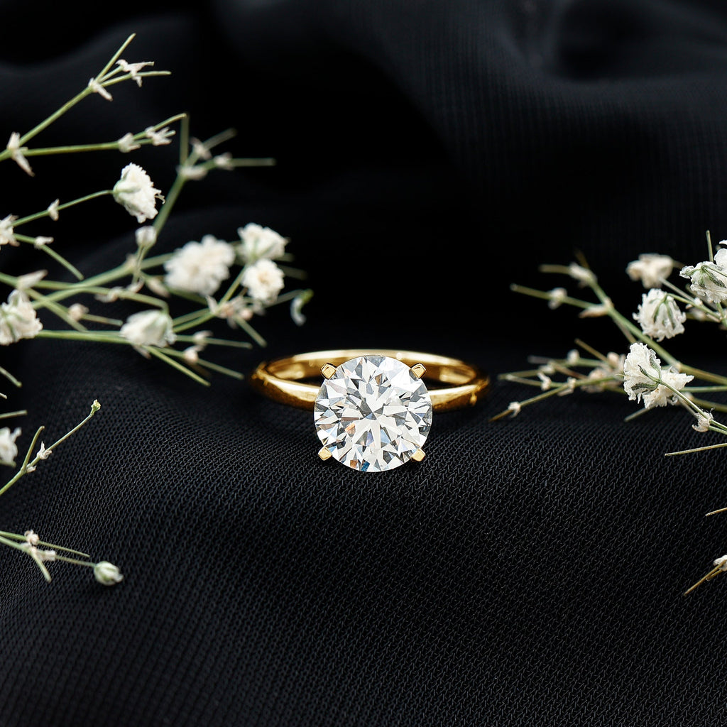 IGI Certified 3 CT Round Lab Grown Diamond Solitaire Engagement Ring