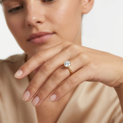 1 Carat Lab Grown Diamond Solitaire Engagement Ring with IGI Certificate | Rings | Wiccan Center
