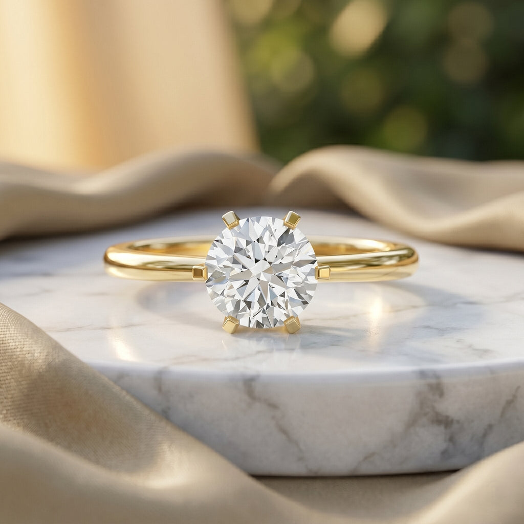 1 Carat Lab Grown Diamond Solitaire Engagement Ring with IGI Certificate