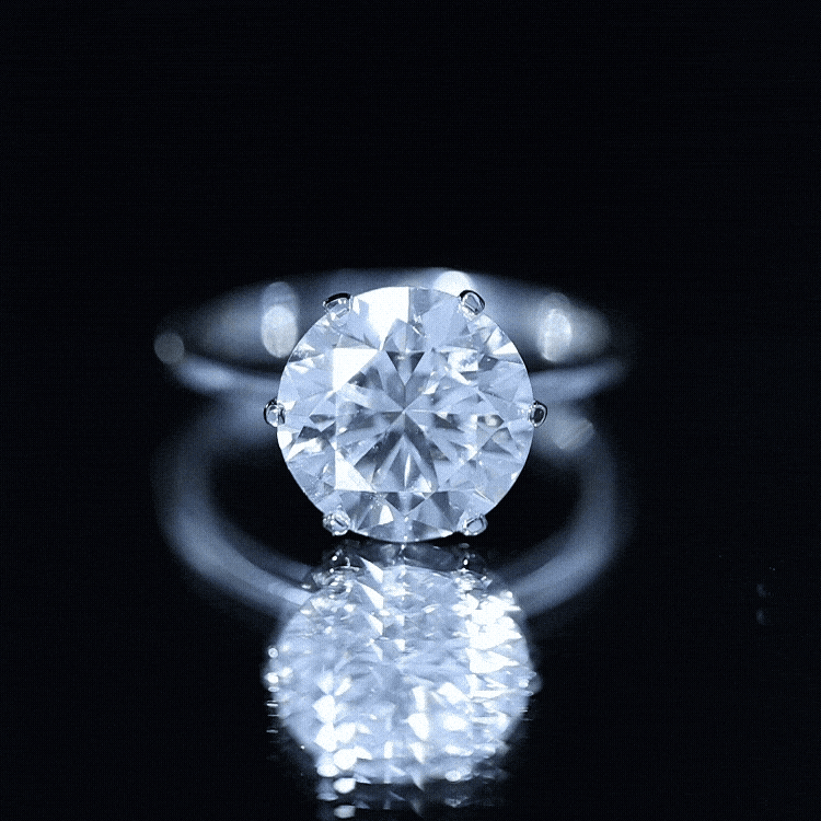 3 Carat IGI Certified Lab Grown Diamond Round Engagement Ring