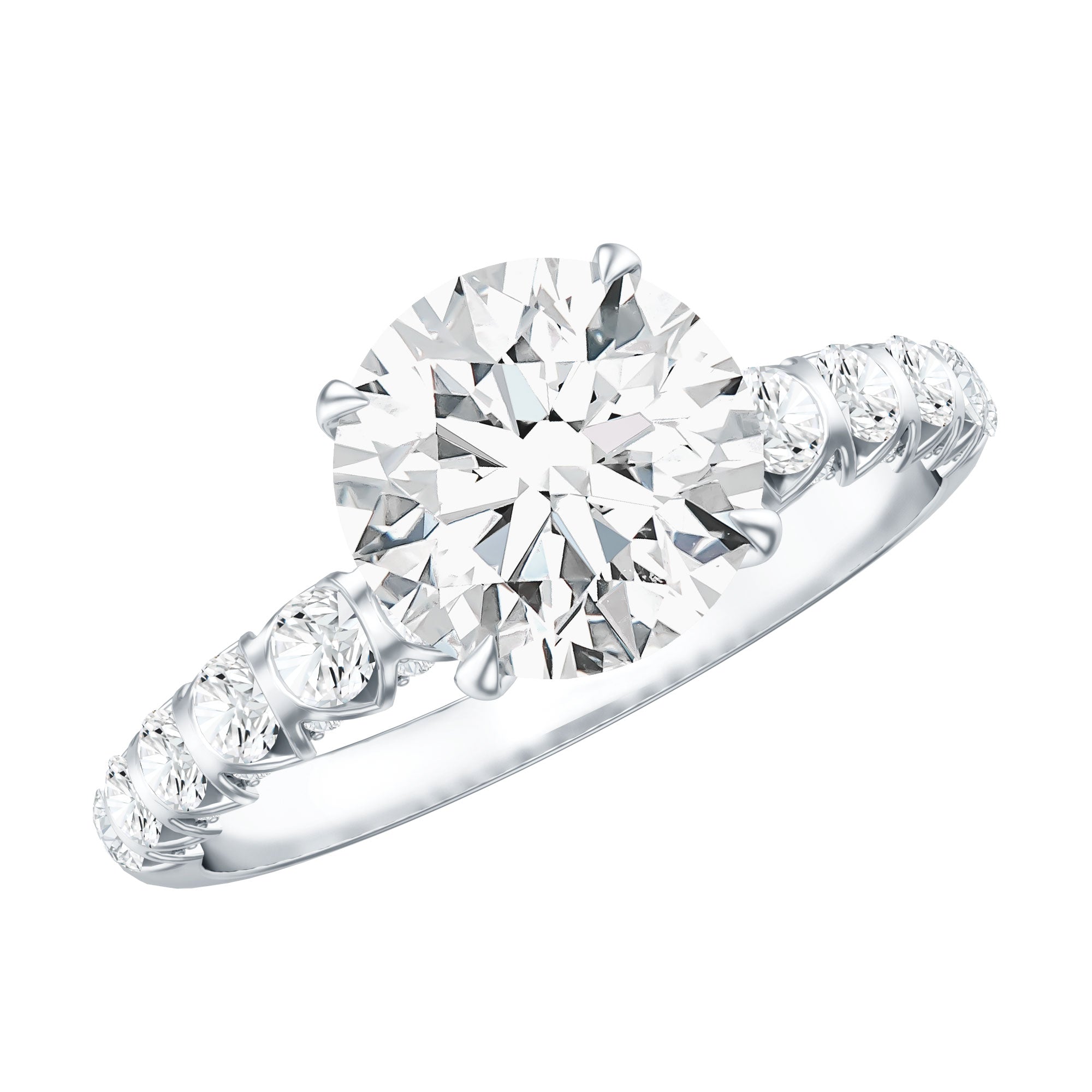 2 Carat Lab Grown Diamond Round Engagement Ring with IGI Certificate