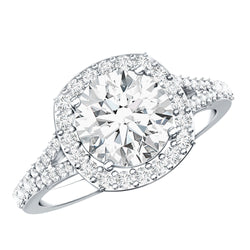 IGI Certified 2 Carat Round Lab Grown Diamond Statement Engagement Ring | Rings | Wiccan Center