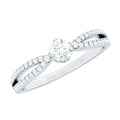 Diamond Solitaire Engagement Ring With Split Shank