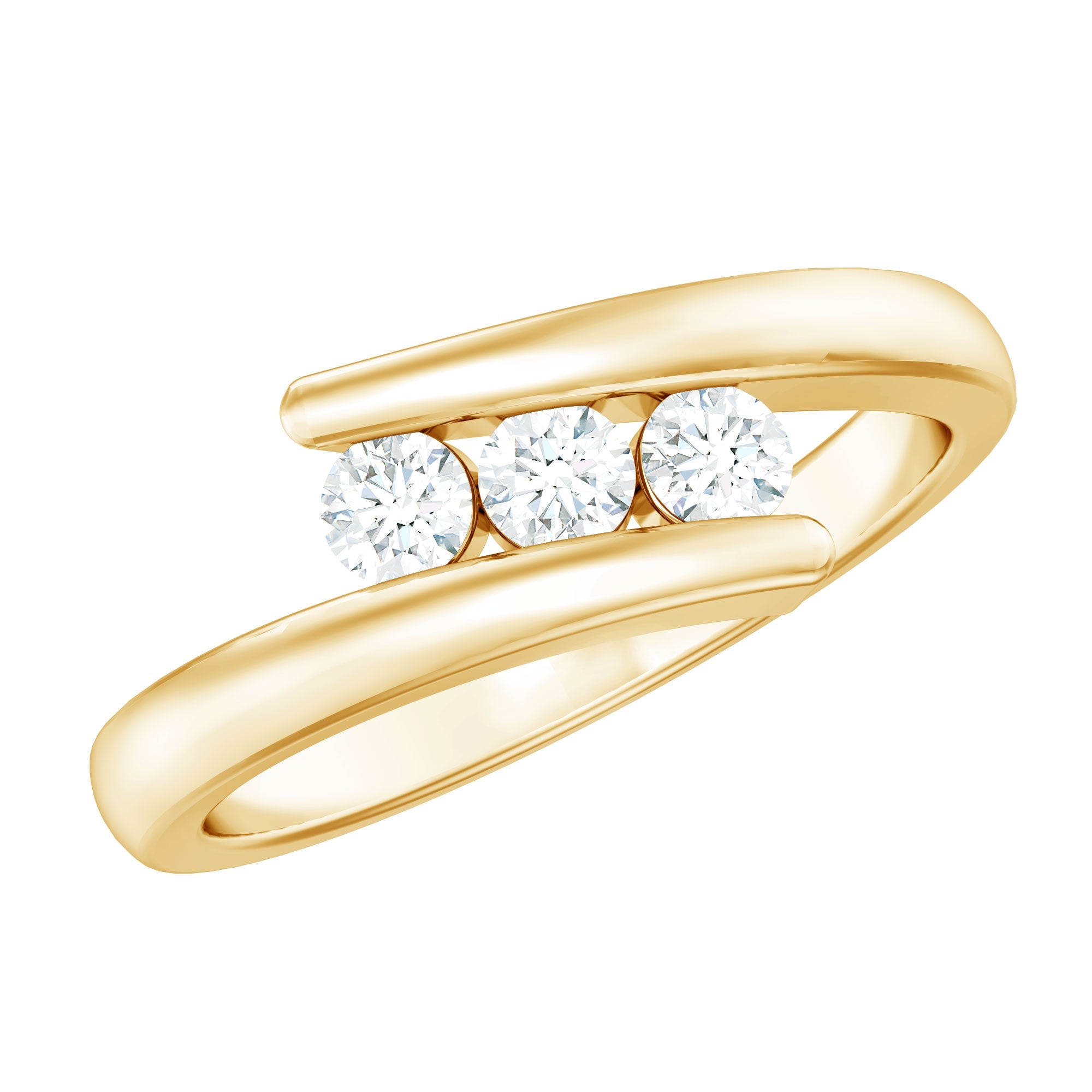 Certified Diamond Three Stone Promise Ring | Rings | Wiccan Center