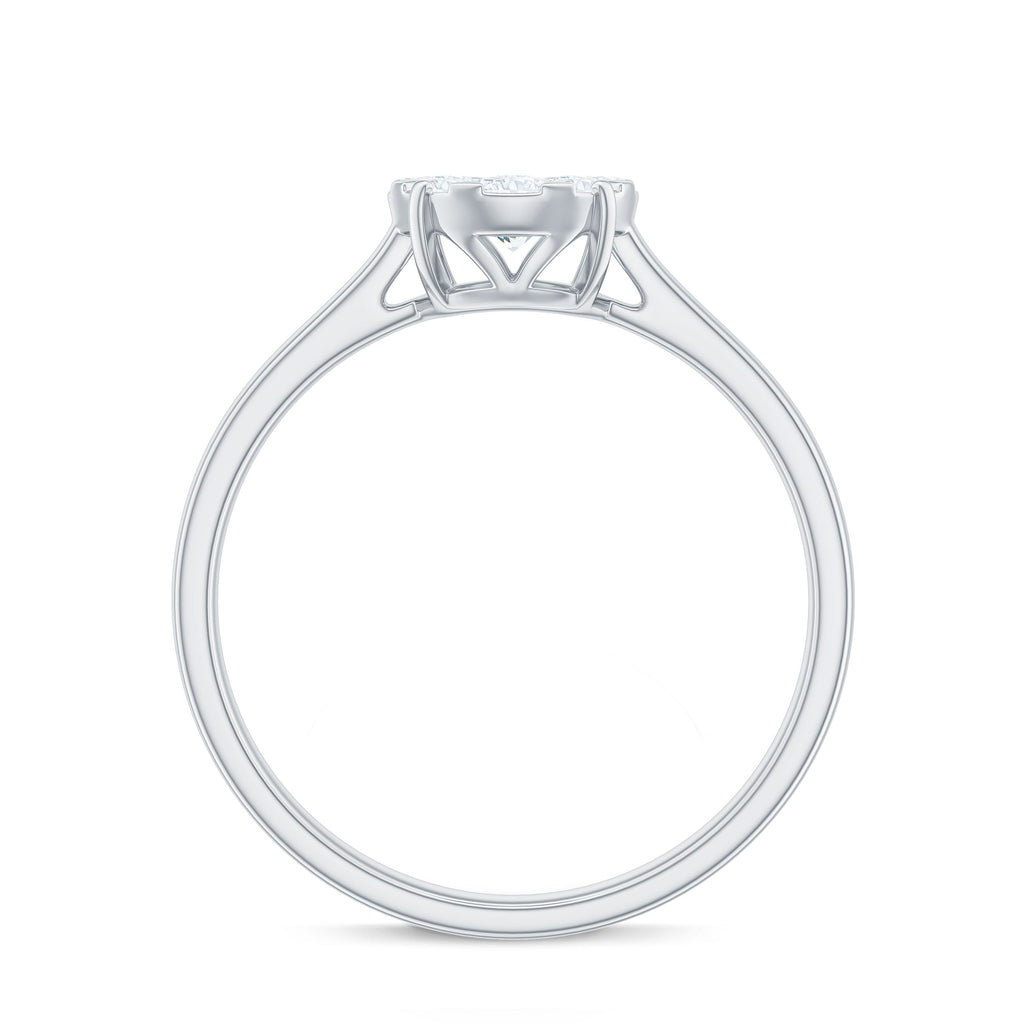 Natural Diamond Promise Ring in Illusion Set