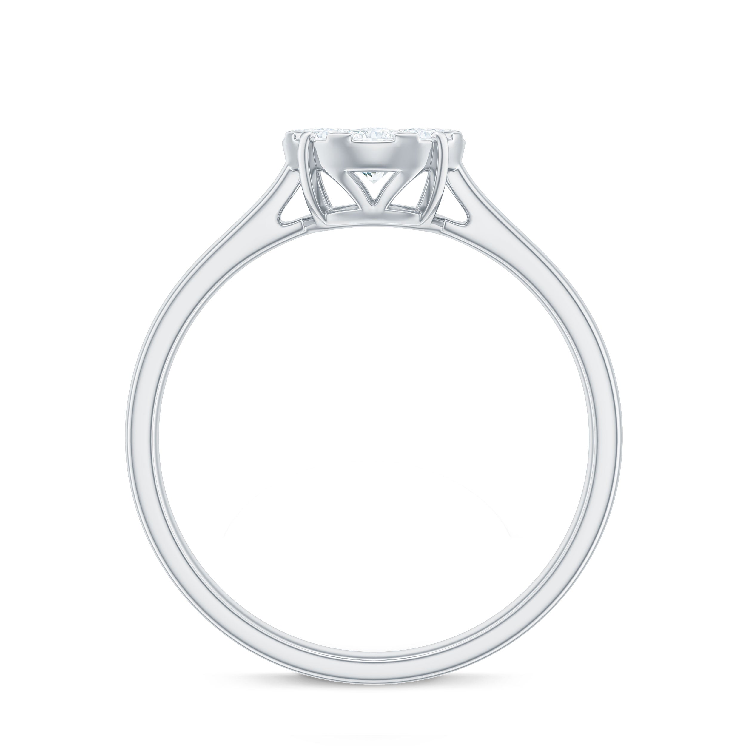 Natural Diamond Promise Ring in Illusion Set