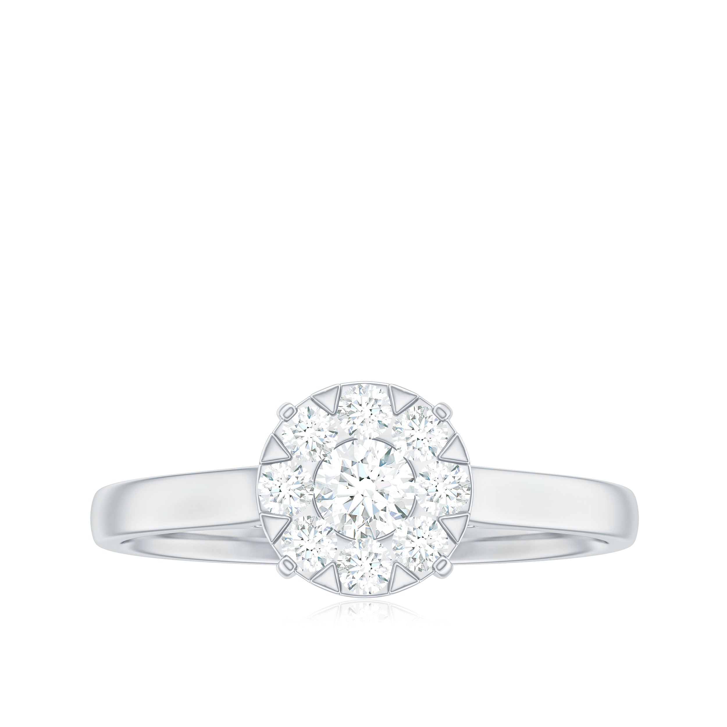 Natural Diamond Promise Ring in Illusion Set
