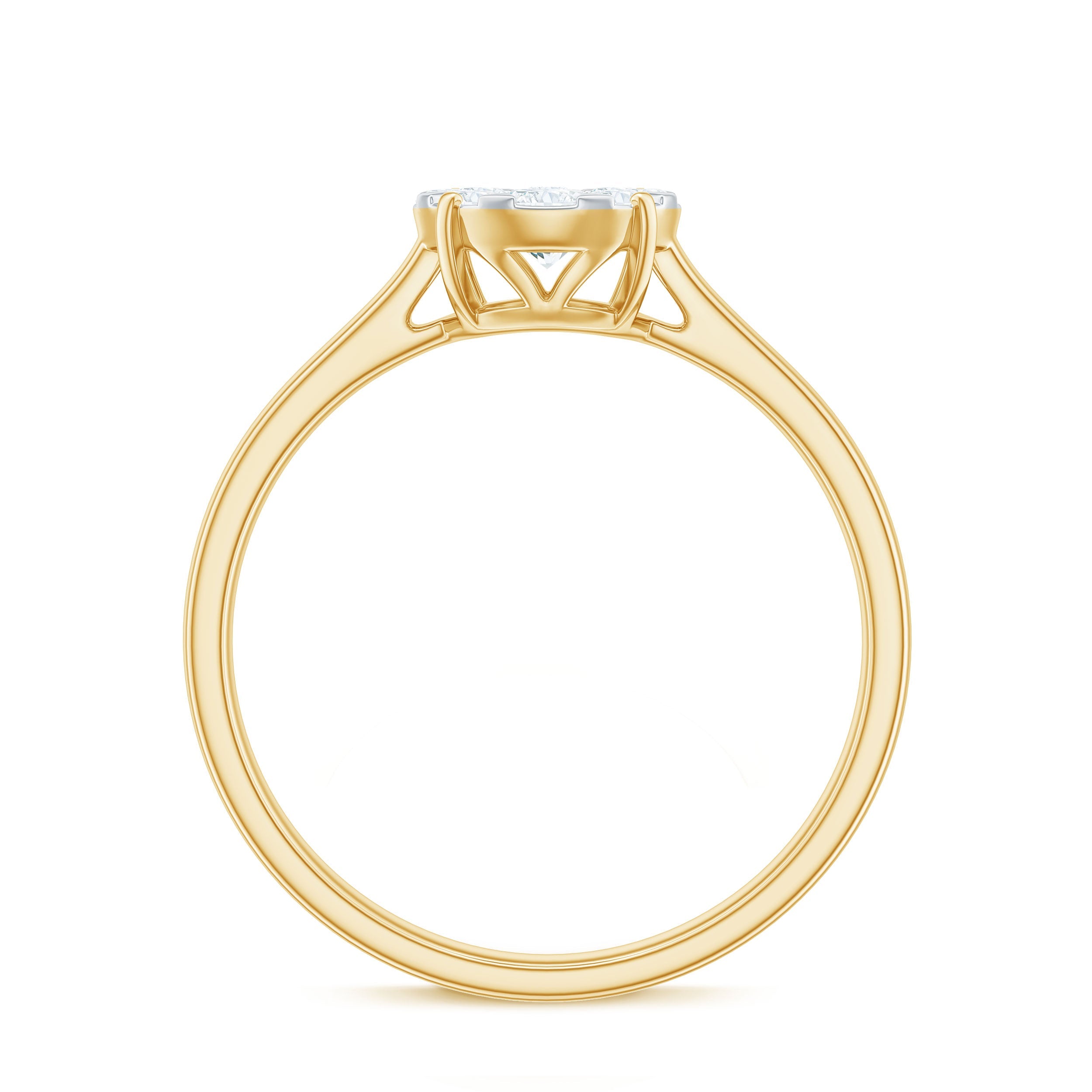 Natural Diamond Promise Ring in Illusion Set