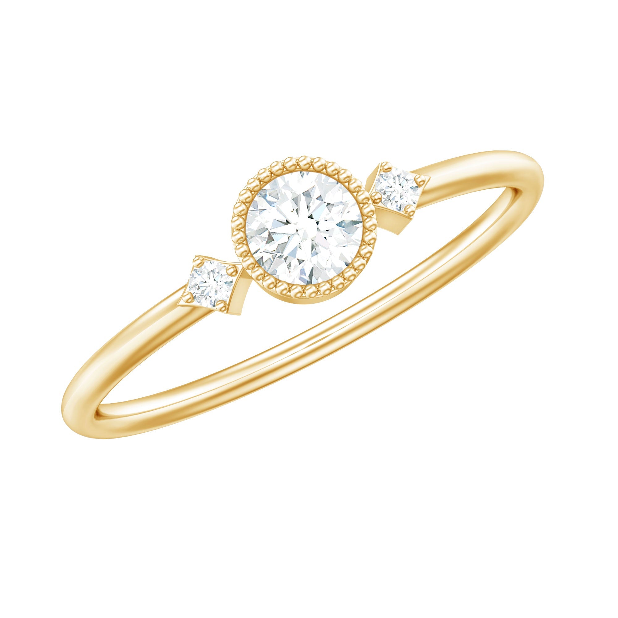 Minimal Diamond Promise Ring in Bezel Setting | Rings | Wiccan Center