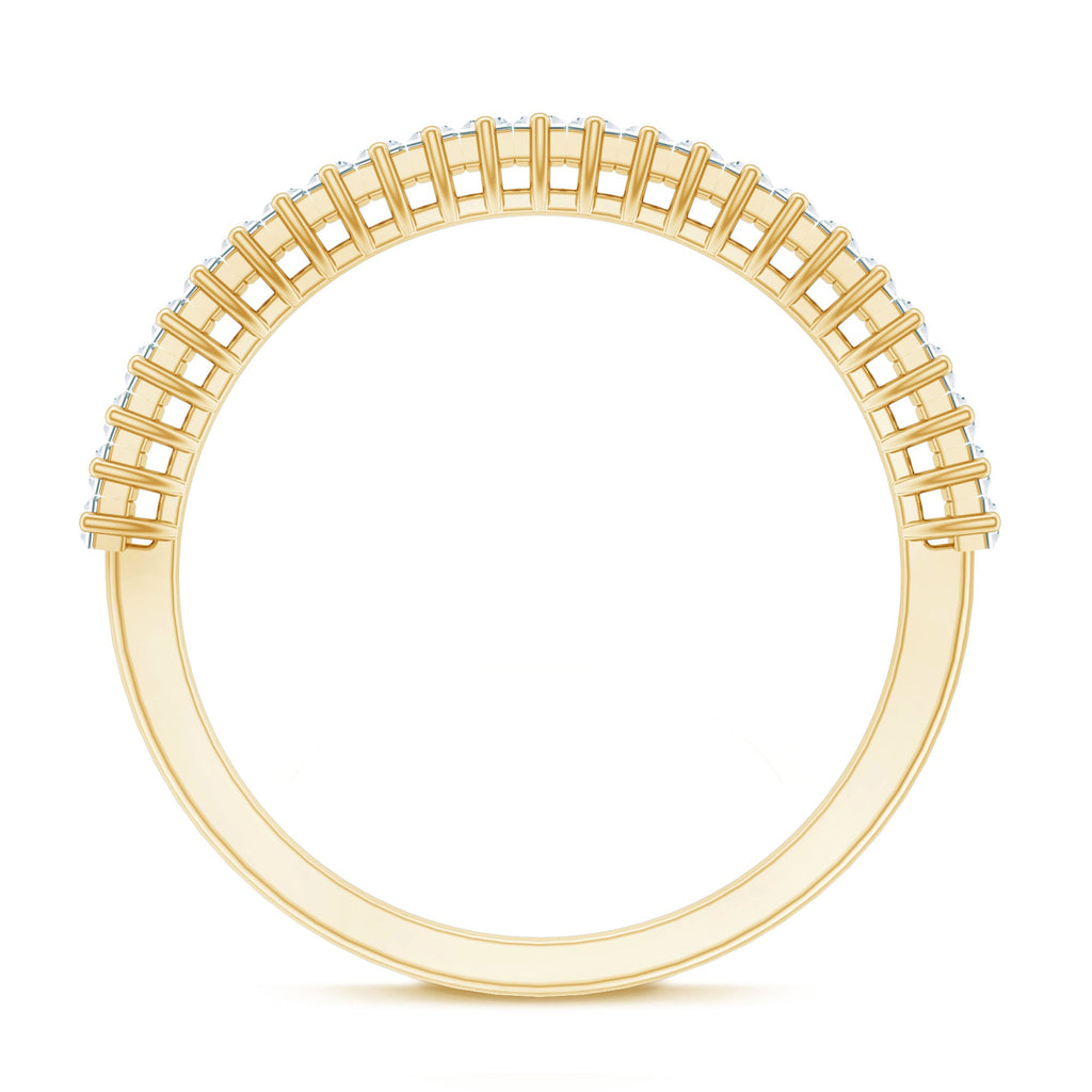 Natural Baguette Diamond Half Eternity Ring for Anniversary