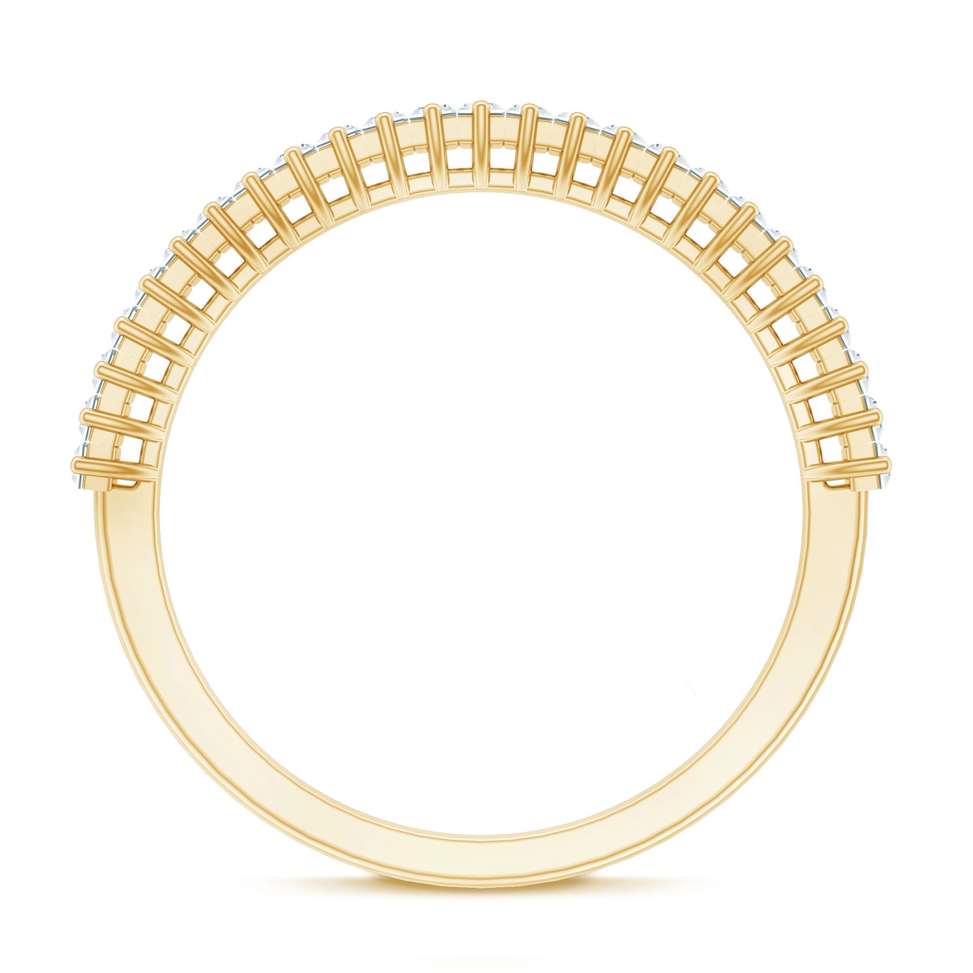 Natural Baguette Diamond Half Eternity Ring for Anniversary