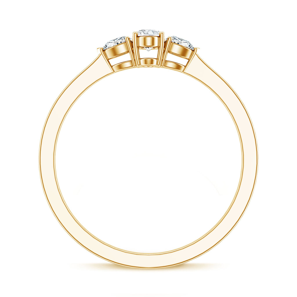 Real Diamond 3 Stone Promise Ring for Valentines