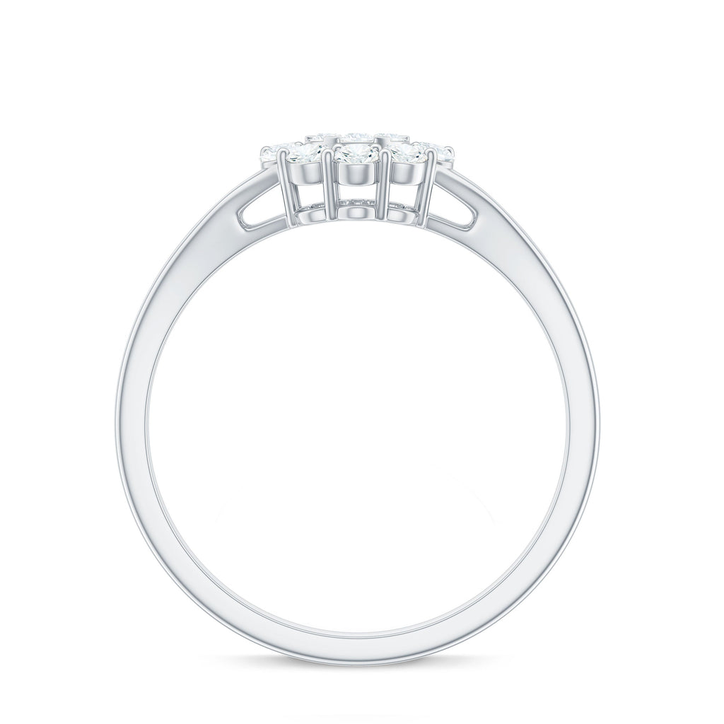 Certified Real Diamond Cluster Ring with Halo
