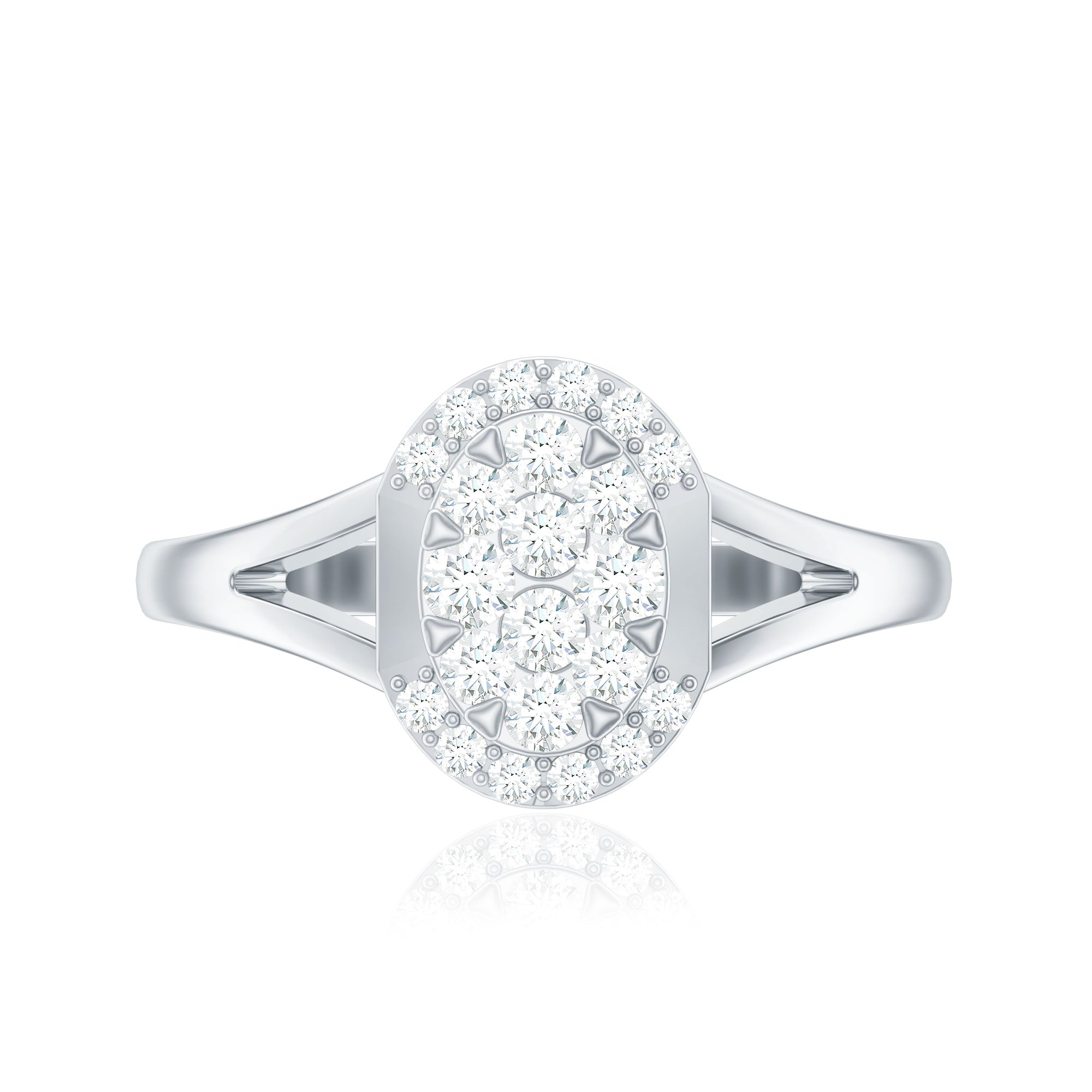 Classic Diamond Engagement Ring with Split Shank