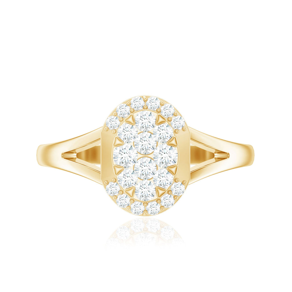 Classic Diamond Engagement Ring with Split Shank