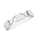 Natural Diamond Infinity Band Ring with Certificate
