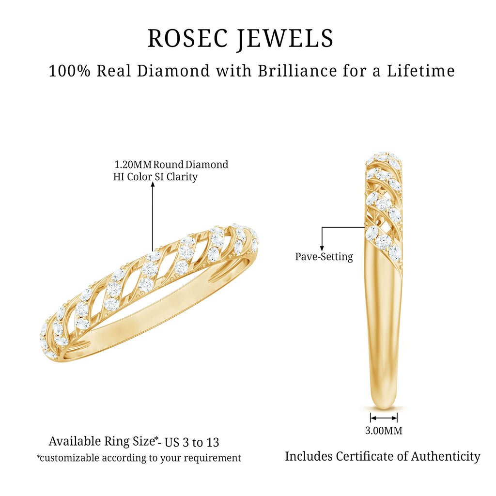 Elegant Round Shape Diamond Half Eternity Ring