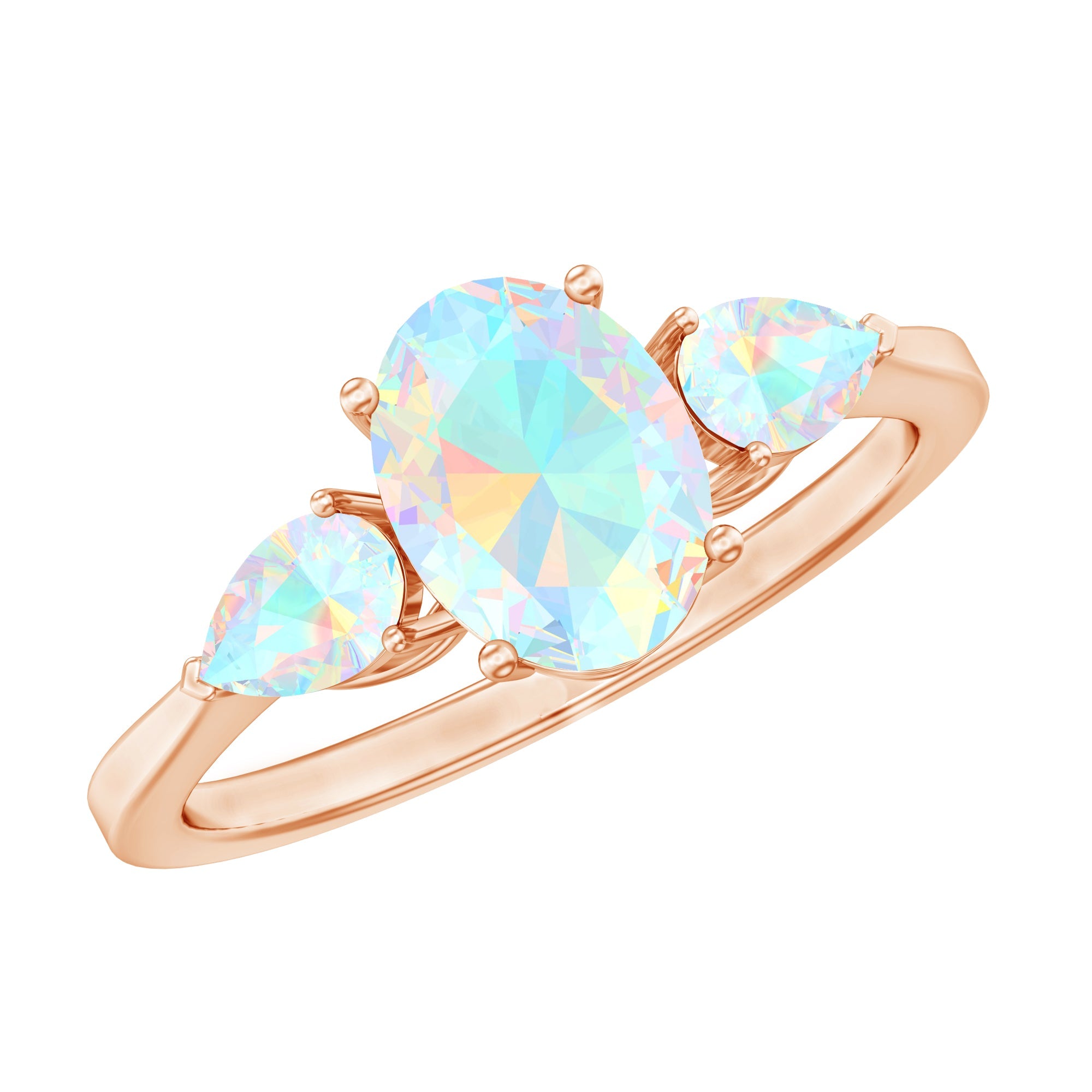 Natural Ethiopian Opal 3 Stone Engagement Ring With Certificate | Rings | Wiccan Center