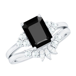 Created Black Diamond Engagement Ring Set with Diamond | Rings | Wiccan Center