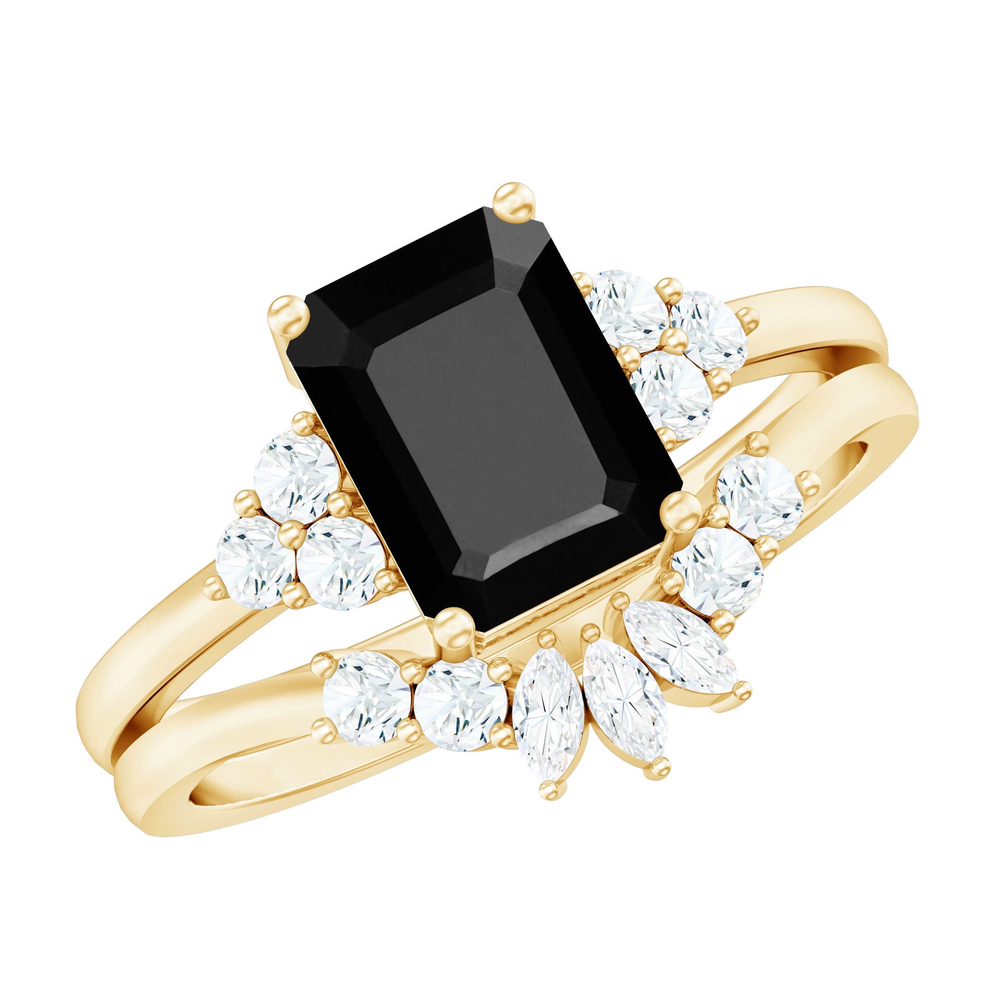 Created Black Diamond Engagement Ring Set with Diamond | Rings | Wiccan Center