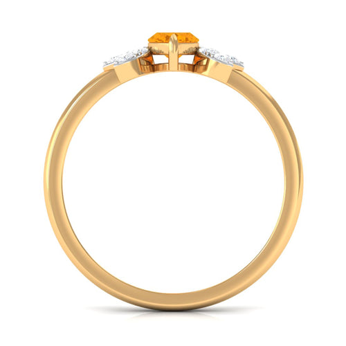 0.3 Carat Marquise Fire Opal and Diamond Engagement Ring | Rings | Wiccan Center