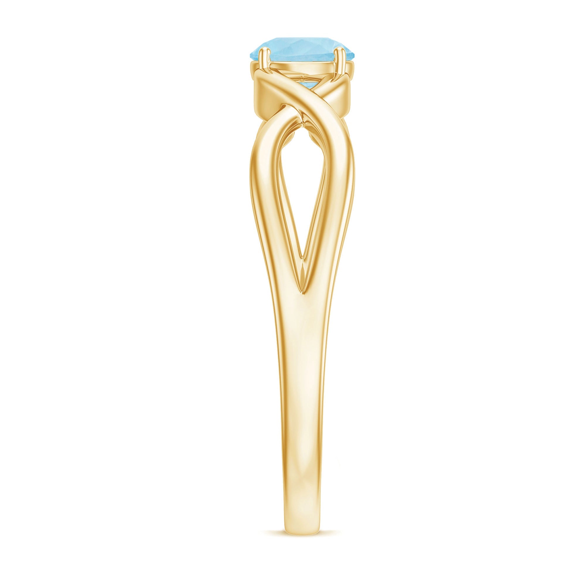 Solitaire Aquamarine Infinity Promise Ring