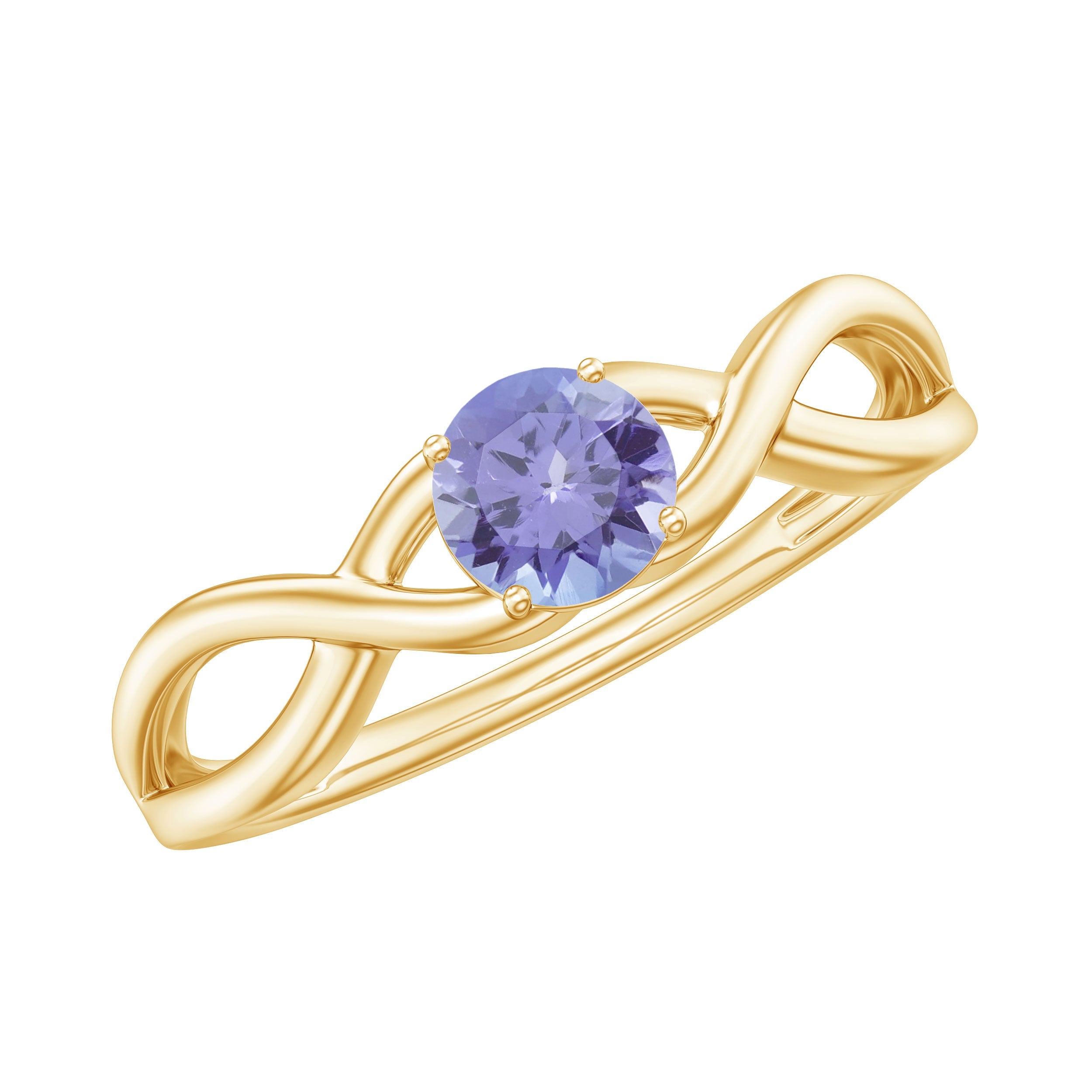 Genuine Tanzanite Promise Ring with Crossover Shank | Rings | Wiccan Center