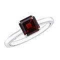 3.3 Carat Real Garnet Asscher Cut Engagement Ring with Certificate