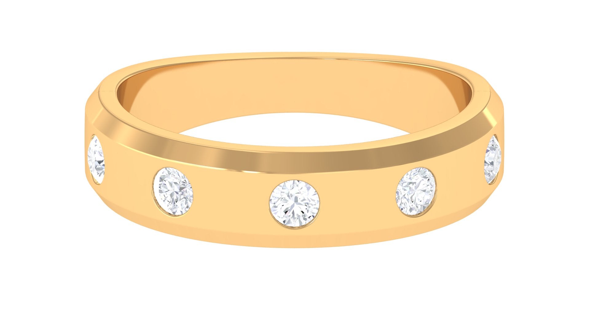 Certified Natural Diamond Mens Wedding Band | Rings | Wiccan Center