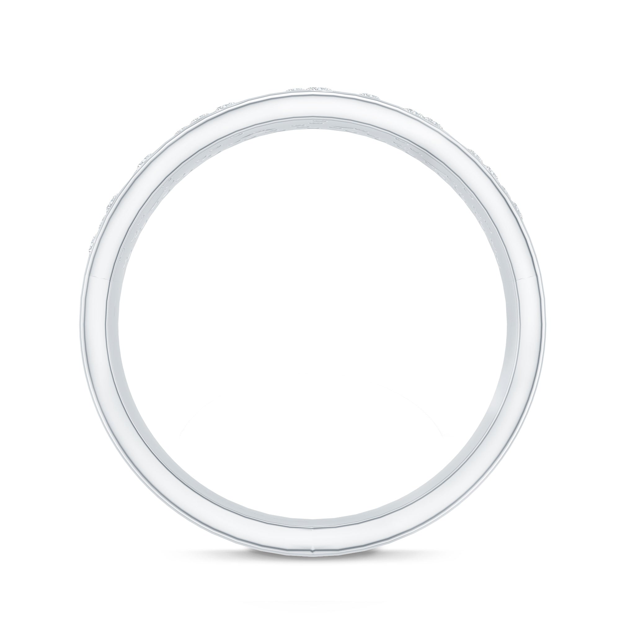 Lab Grown Diamond Wide Wedding Band With Certificate