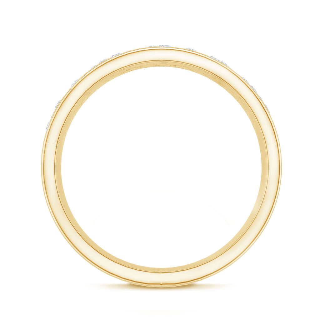 Lab Grown Diamond Wide Wedding Band With Certificate