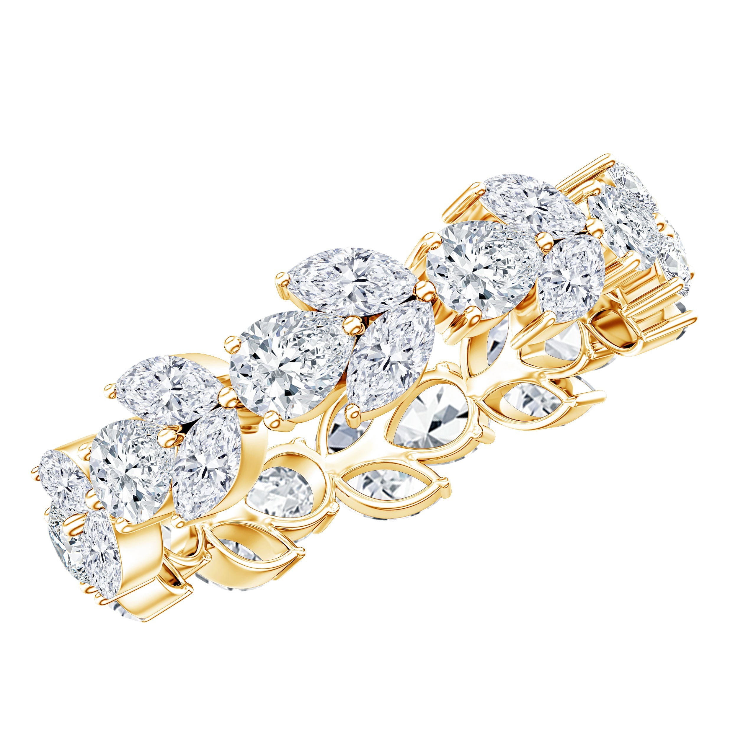 Certified Moissanite Leaf Eternity Band Ring for Women | Rings | Wiccan Center