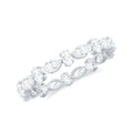 Oval and Marquise Cut Moissanite Stackable Eternity Ring