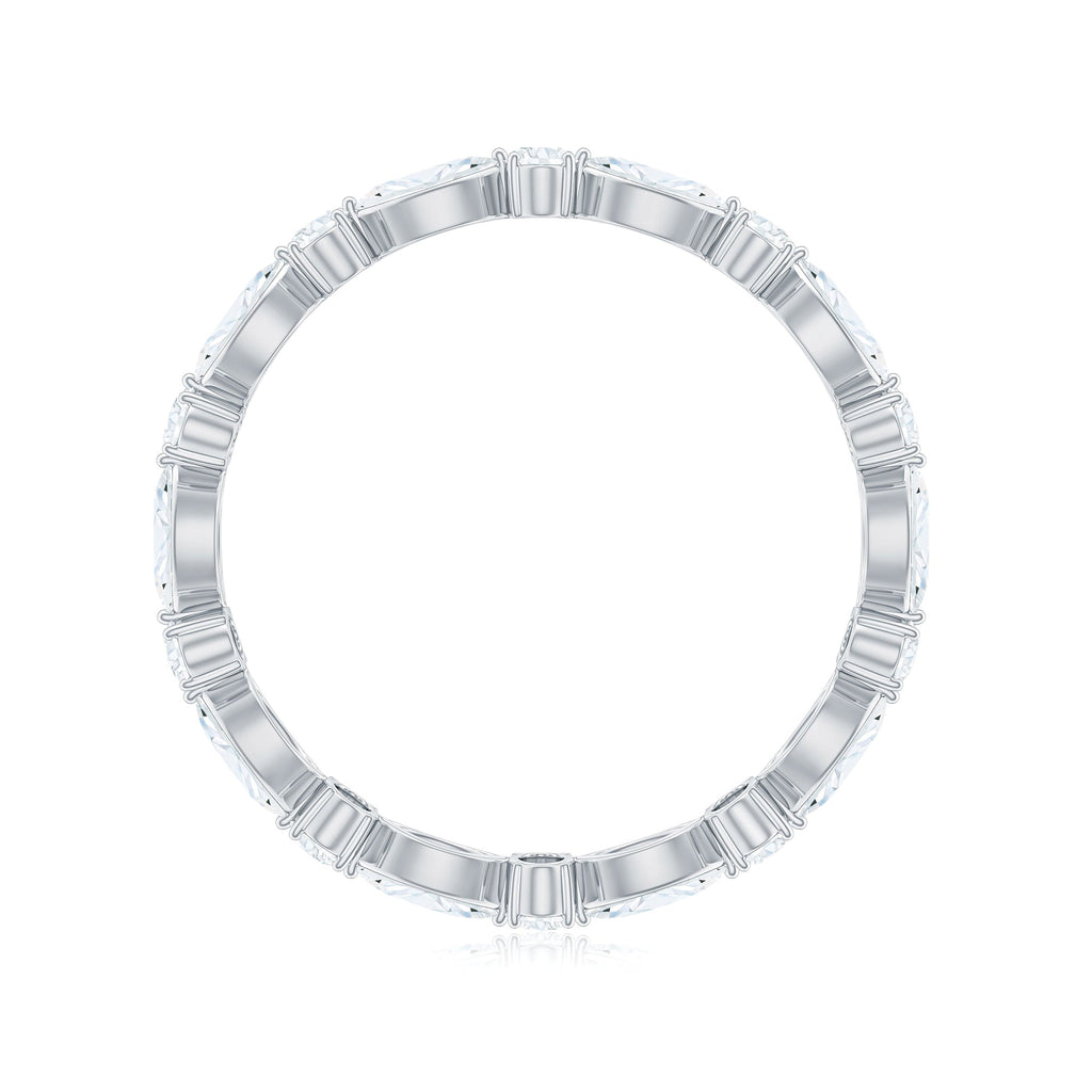 Oval and Marquise Cut Moissanite Stackable Eternity Ring