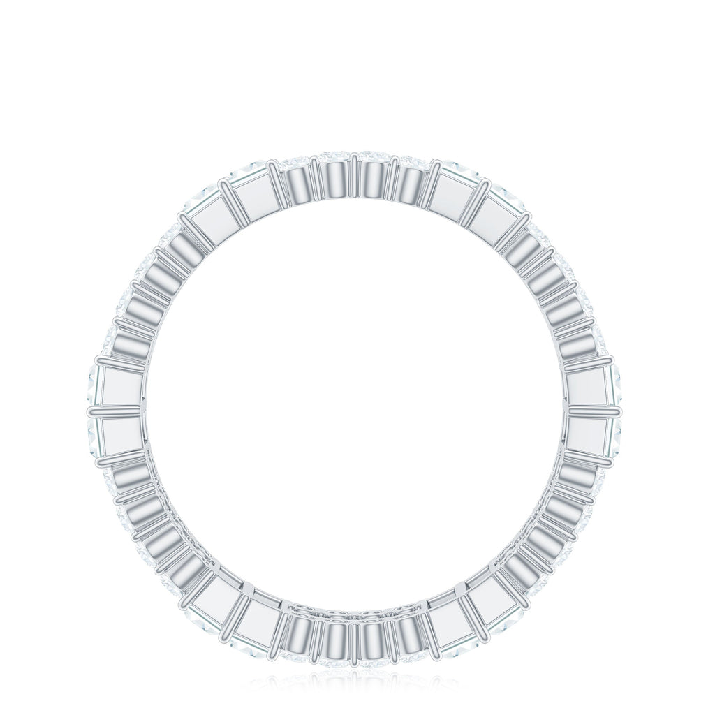 Unique Moissanite Eternity Wedding Band Ring