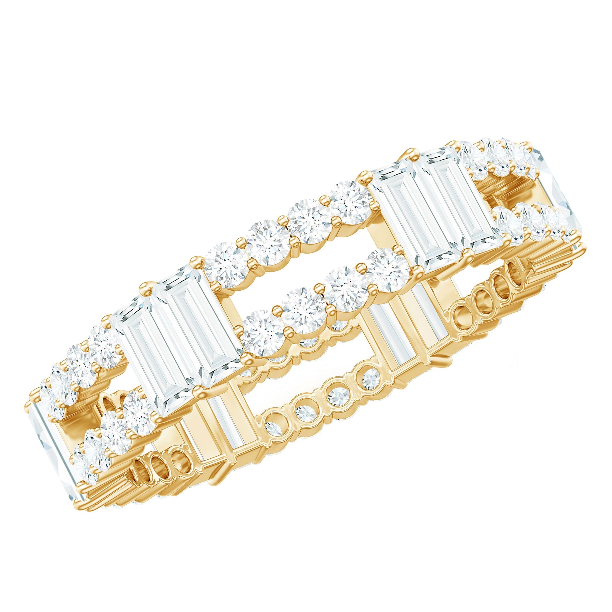 Unique Moissanite Eternity Wedding Band Ring | Rings | Wiccan Center