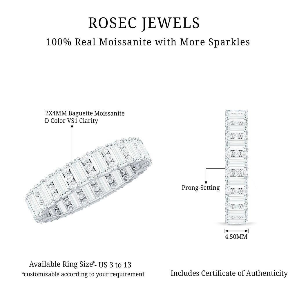 Certified Moissanite Wedding Anniversary Band for Women