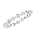 Certified Moissanite Contemporary Eternity Ring