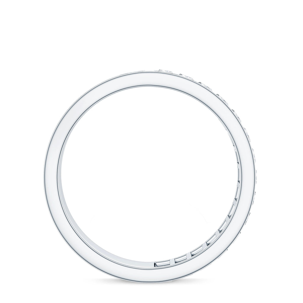 Certified Moissanite Wide Eternity Wedding Band