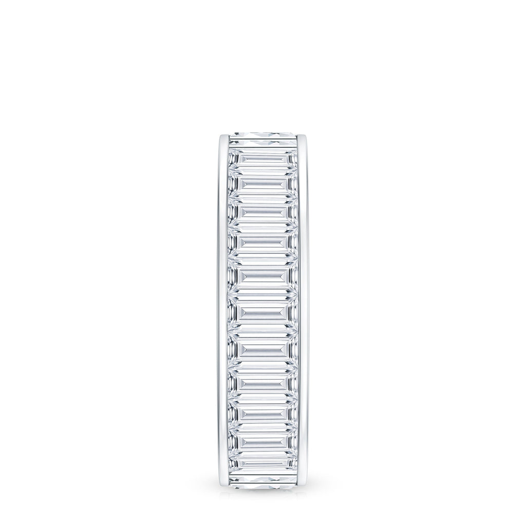 Certified Moissanite Wide Eternity Wedding Band
