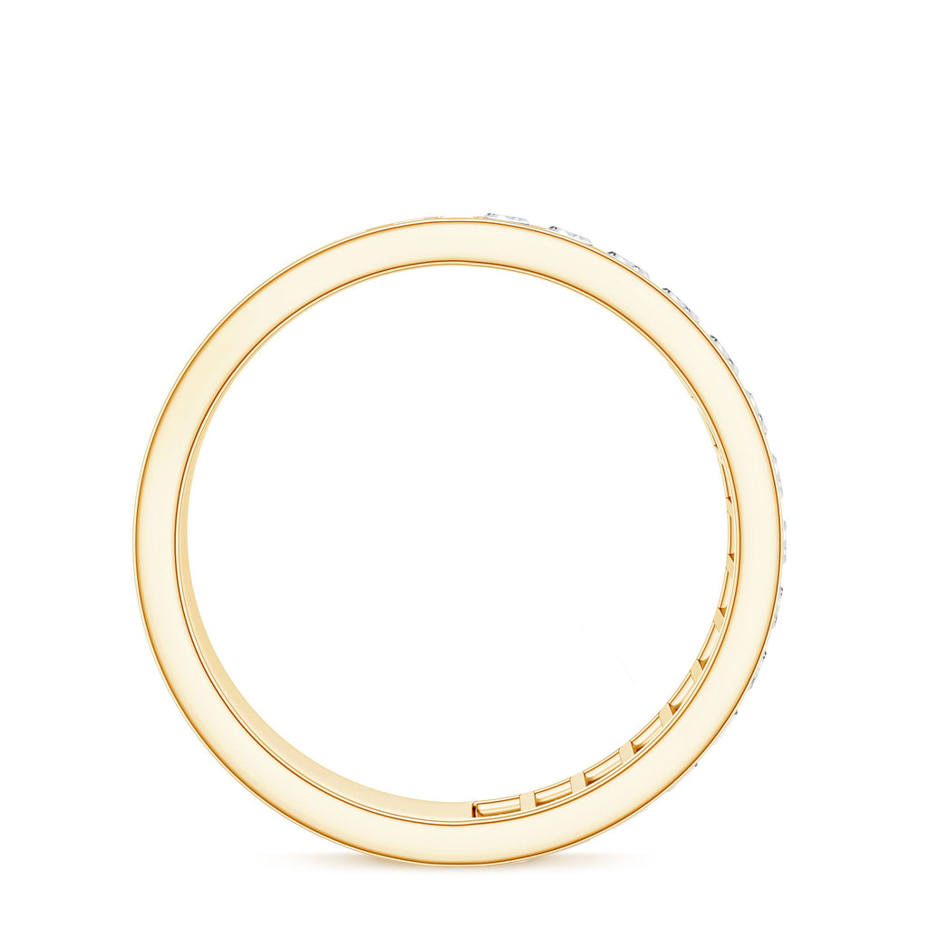 Certified Moissanite Wide Eternity Wedding Band
